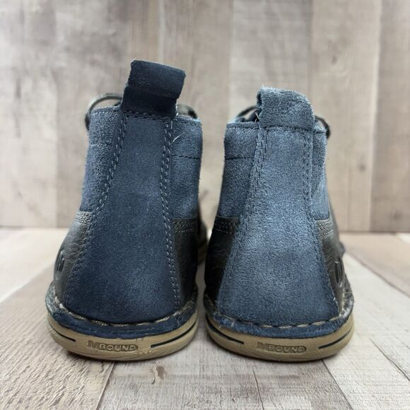 Merrell Bask Sol Mid Chukka Boot Men\'s 8 Leather Casual Comfort Shoes Navy Blue